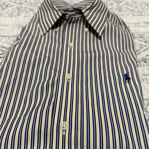 Ralph Lauren L/S Oxford Button Front Shirt Men's Stripped Size Large